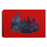 Housewares Red / 12" x 8" Watercolor School Premium Landscape Canvas