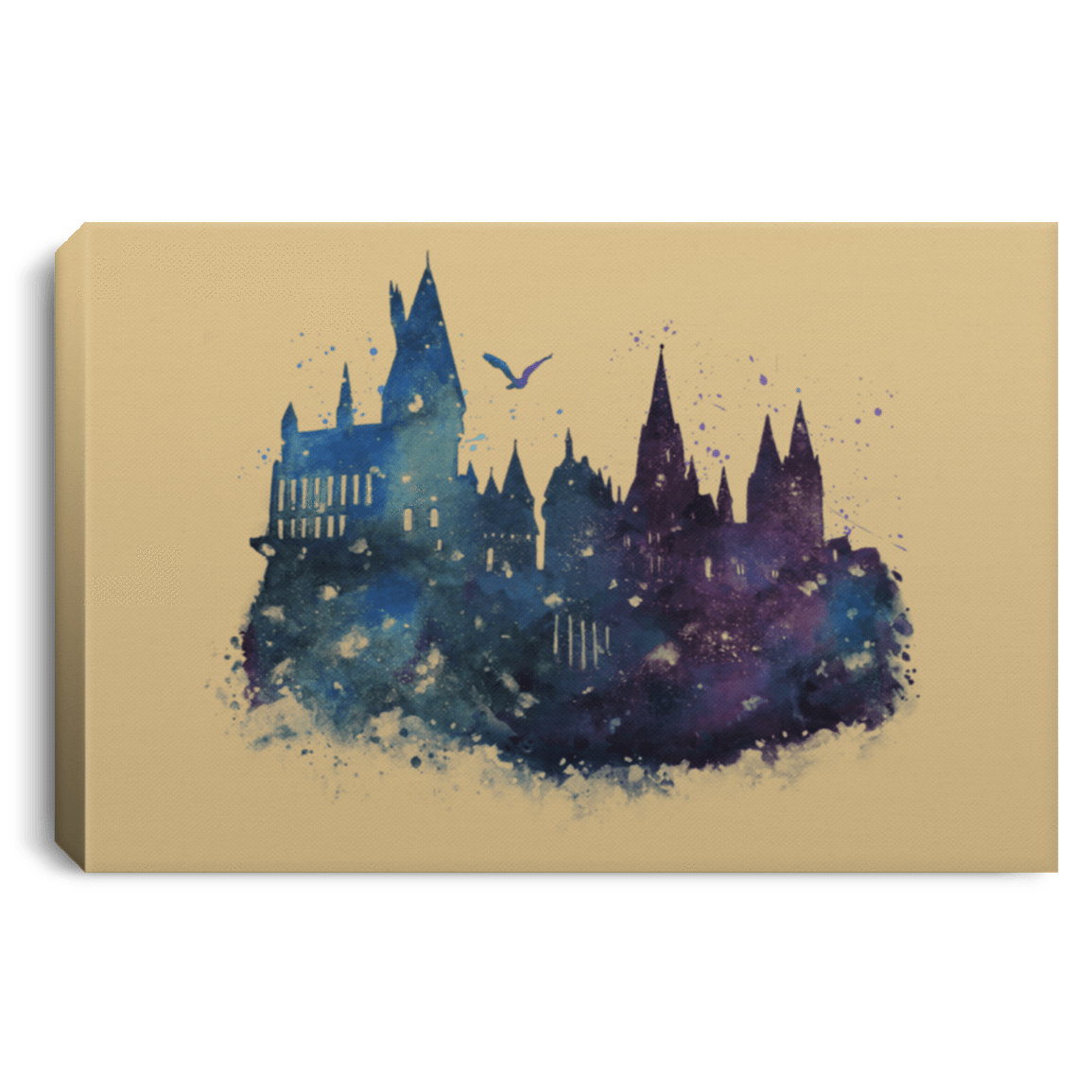 Housewares Tan / 12" x 8" Watercolor School Premium Landscape Canvas