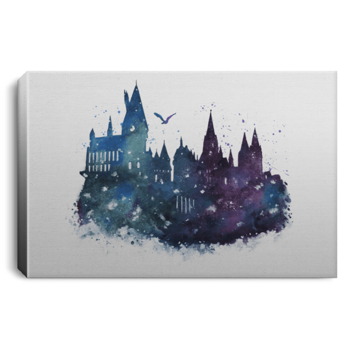 Housewares White / 12" x 8" Watercolor School Premium Landscape Canvas