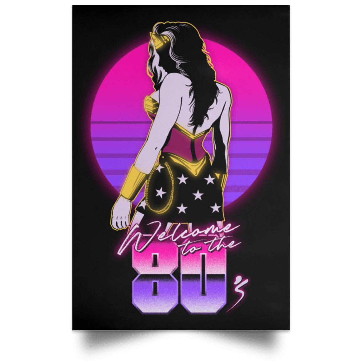Welcome To The 80s Wonder Portrait Poster