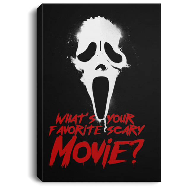 Housewares Black / 8" x 12" What's Your Favorite Scary Movie Premium Portrait Canvas