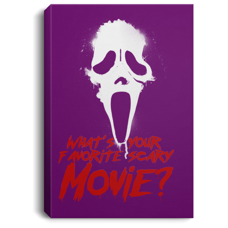Housewares Purple / 8" x 12" What's Your Favorite Scary Movie Premium Portrait Canvas