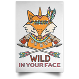 Housewares White / 12" x 18" Wild In Your Face Portrait Poster