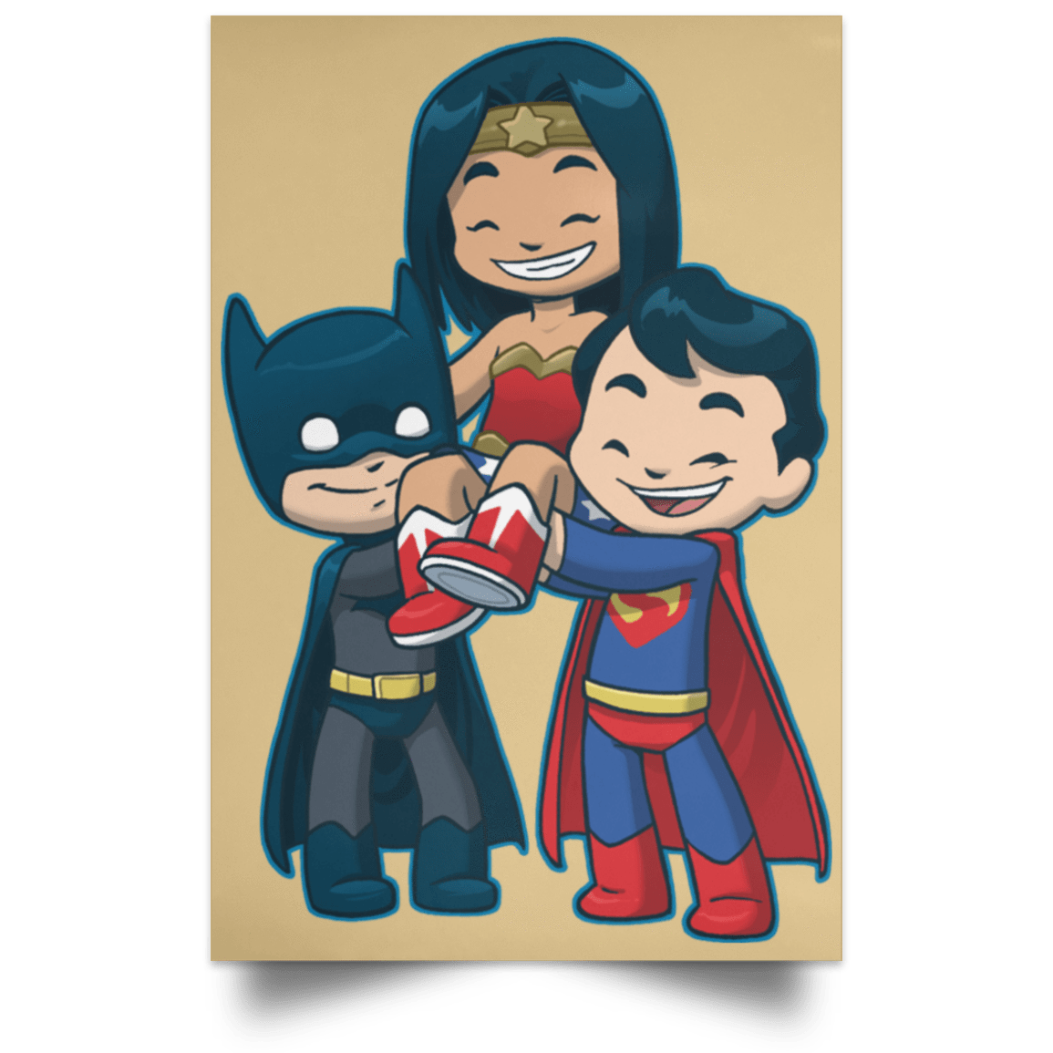 Housewares Tan / 12" x 18" Wonder Friends Portrait Poster