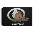 Housewares Black / 24" x 16" Young Hero Groot Personalized Landscape Canvas