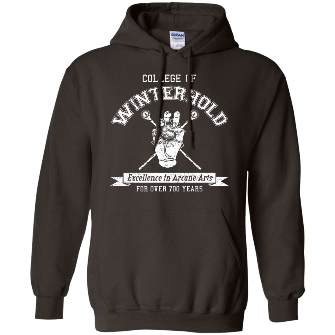 Mens_Hoodie Sweatshirts Dark Chocolate / Small College of Winterhold Pullover Hoodie