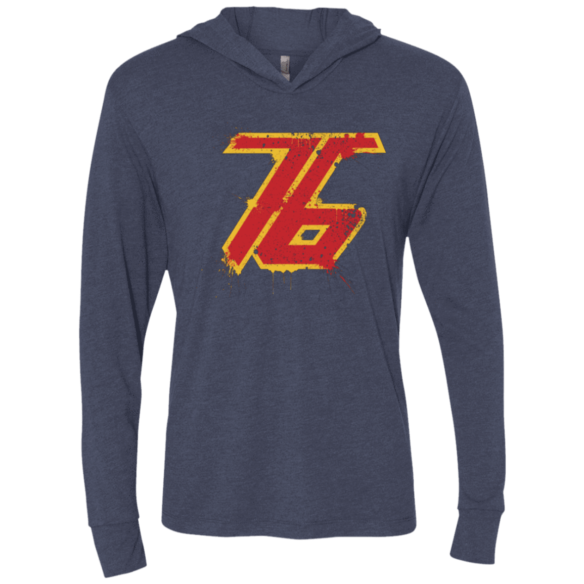 Soldier 76 Triblend Long Sleeve Hoodie Tee SK