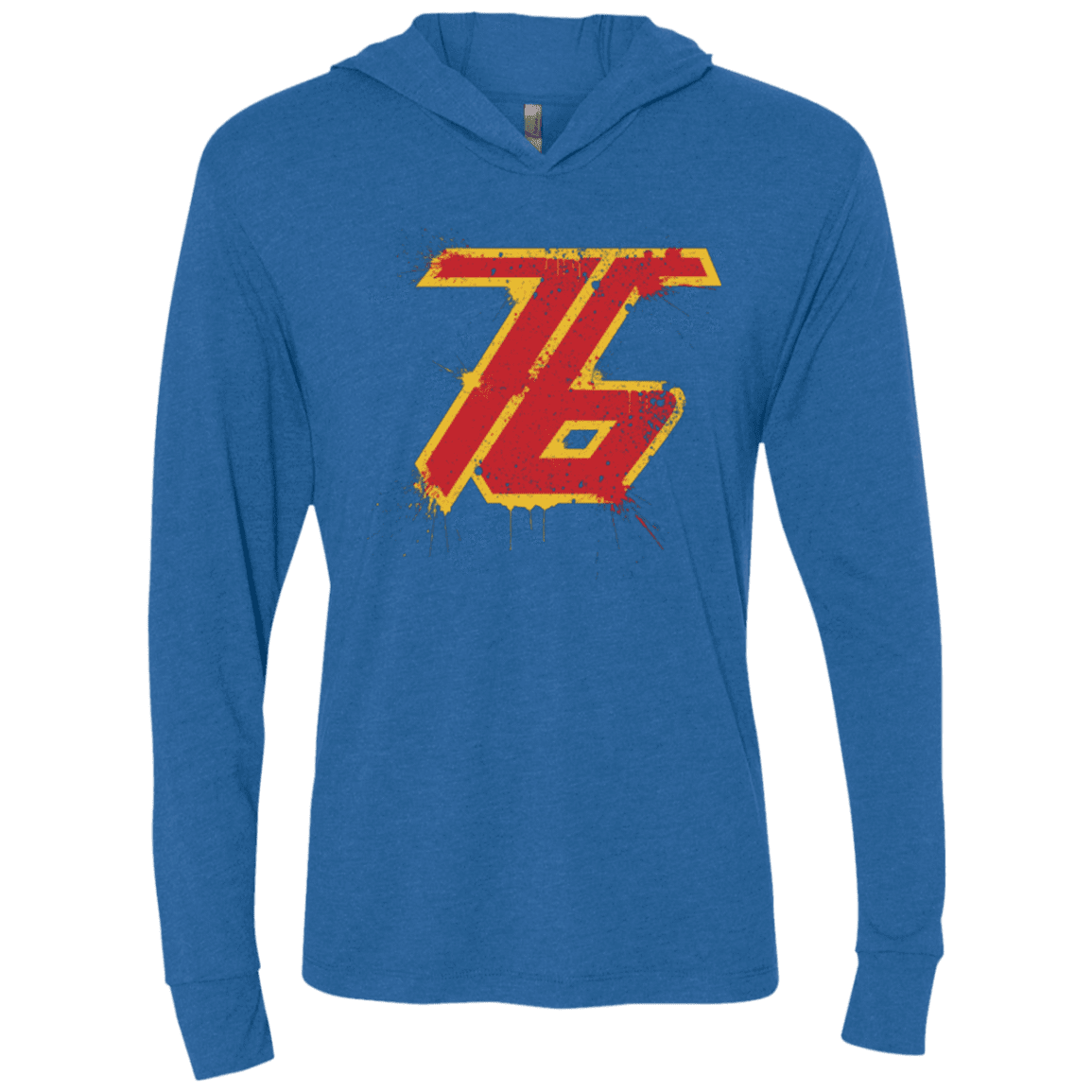 Soldier 76 Triblend Long Sleeve Hoodie Tee SK