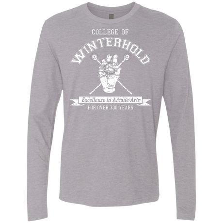 Mens_Premium Longsleeves Heather Grey / Small College of Winterhold Men's Premium Long Sleeve