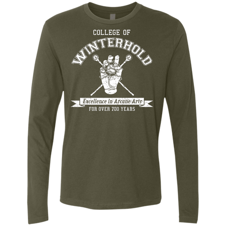 Mens_Premium Longsleeves Military Green / Small College of Winterhold Men's Premium Long Sleeve