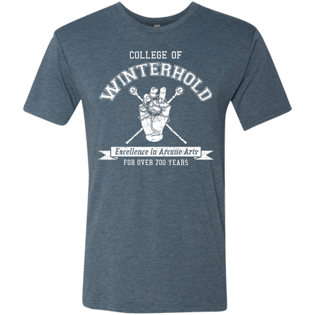 Mens_Triblend T-Shirts Indigo / Small College of Winterhold Men's Triblend T-Shirt