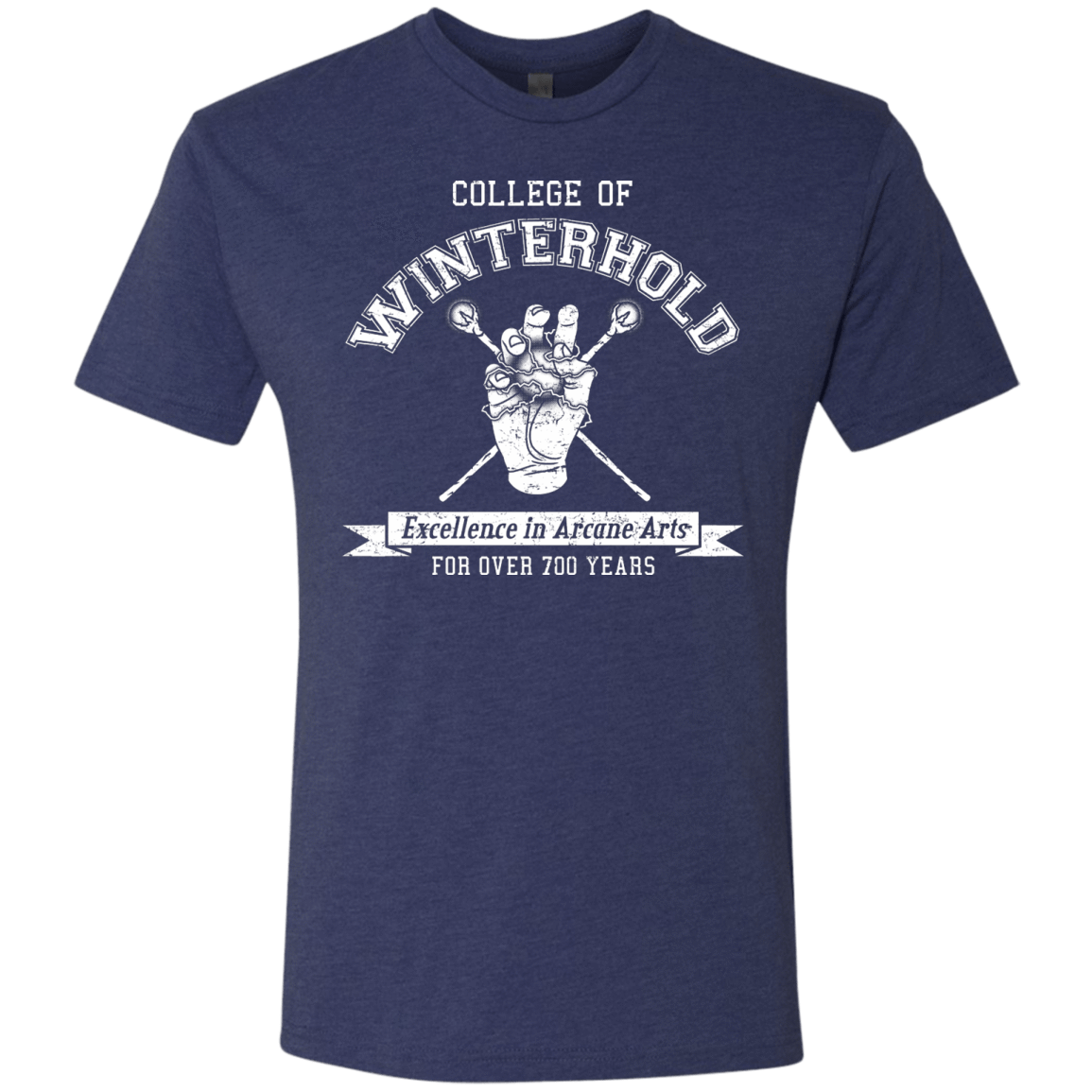 Mens_Triblend T-Shirts Vintage Navy / Small College of Winterhold Men's Triblend T-Shirt