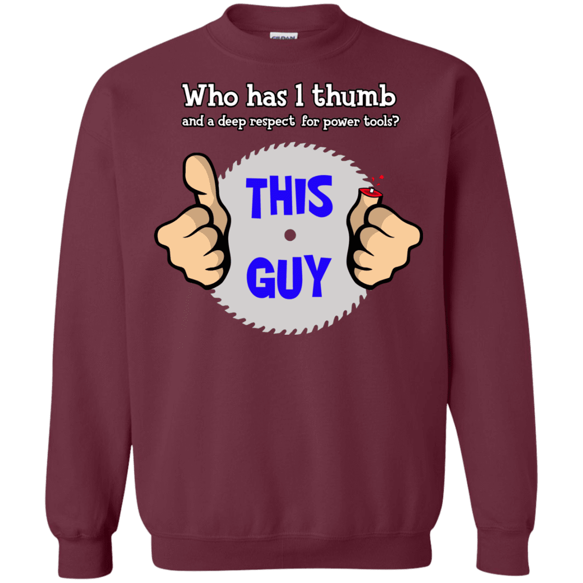 1-thumb Crewneck Sweatshirt