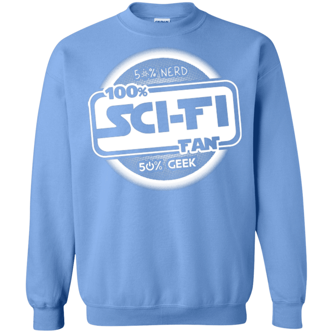 Sweatshirts Carolina Blue / Small 100 Percent Sci-fi Crewneck Sweatshirt