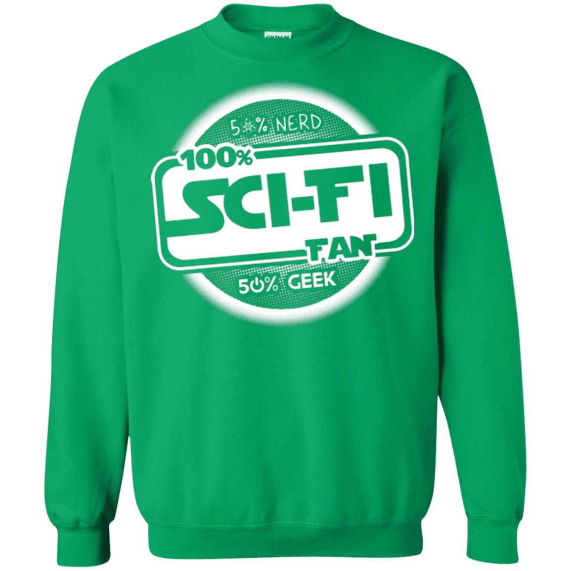 Sweatshirts Irish Green / Small 100 Percent Sci-fi Crewneck Sweatshirt