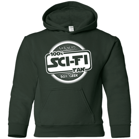Sweatshirts Forest Green / YS 100 Percent Sci-fi Youth Hoodie