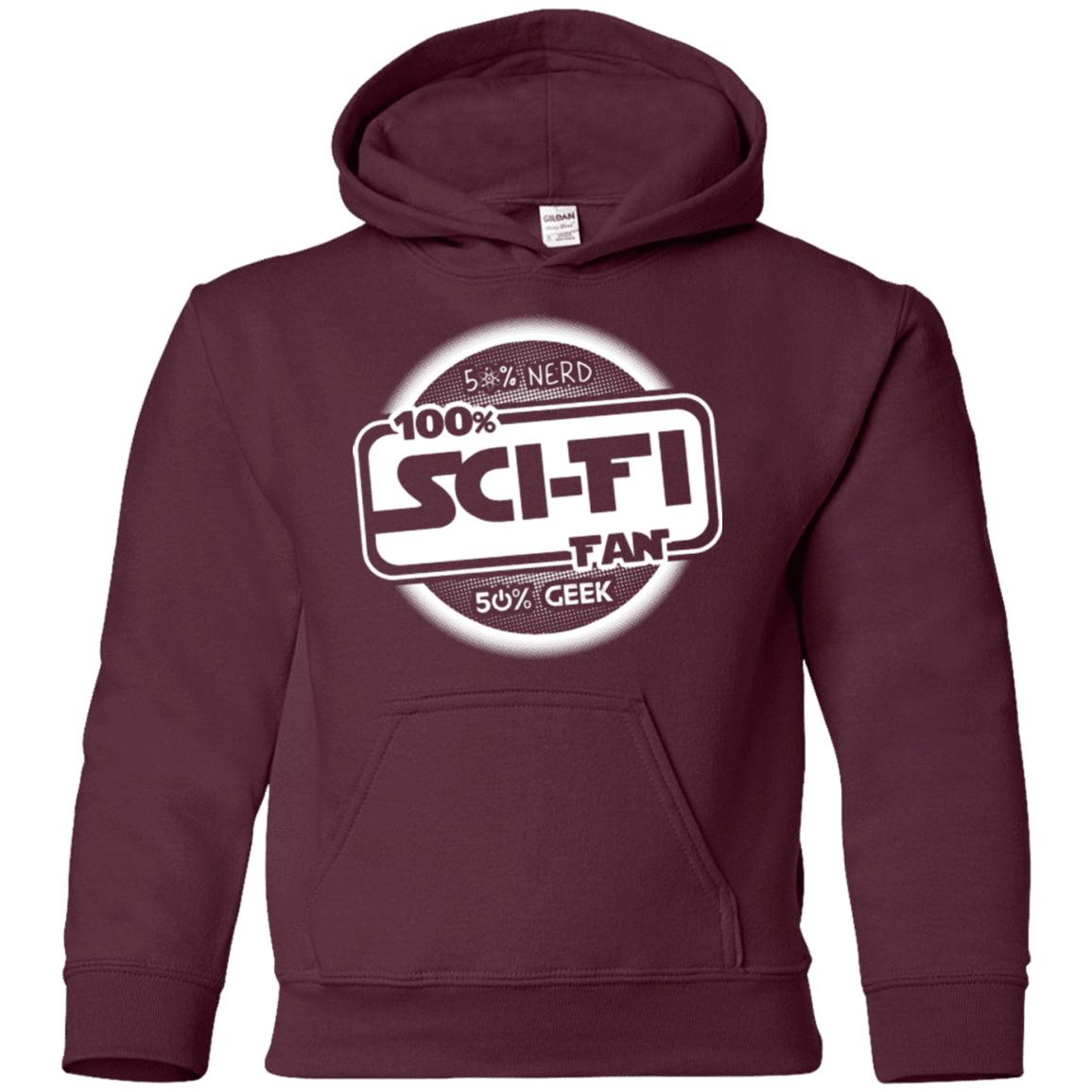 Sweatshirts Maroon / YS 100 Percent Sci-fi Youth Hoodie