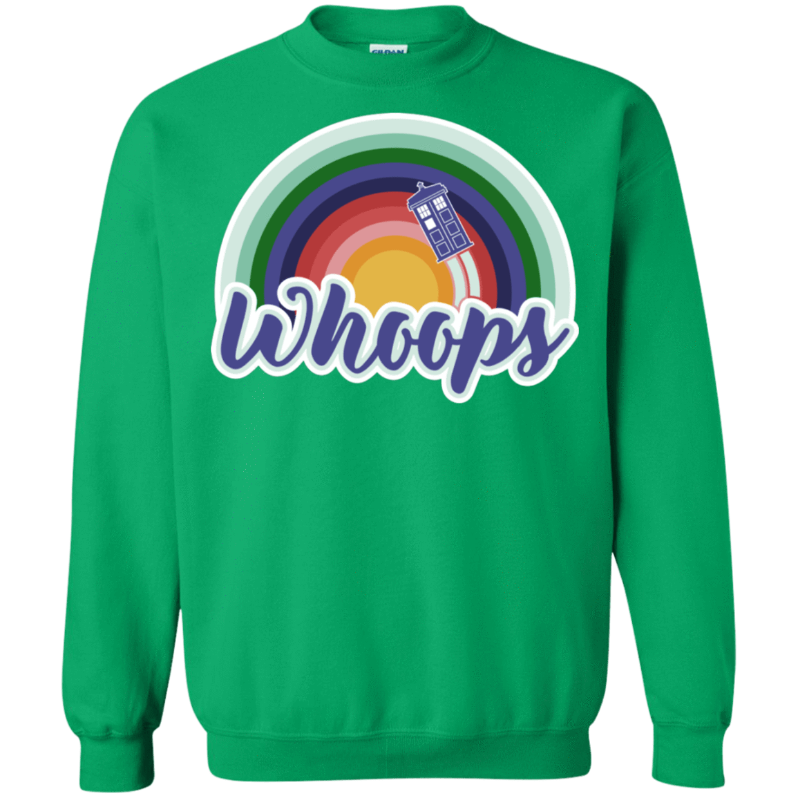 Sweatshirts Irish Green / S 13th Doctor Retro Whoops Crewneck Sweatshirt