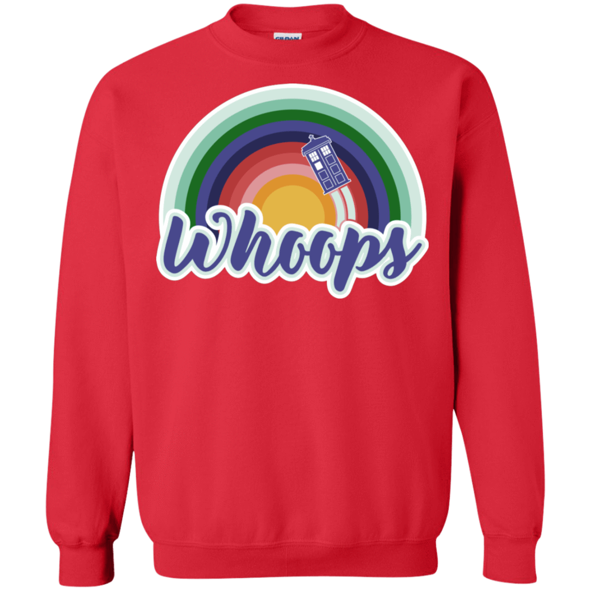 Sweatshirts Red / S 13th Doctor Retro Whoops Crewneck Sweatshirt