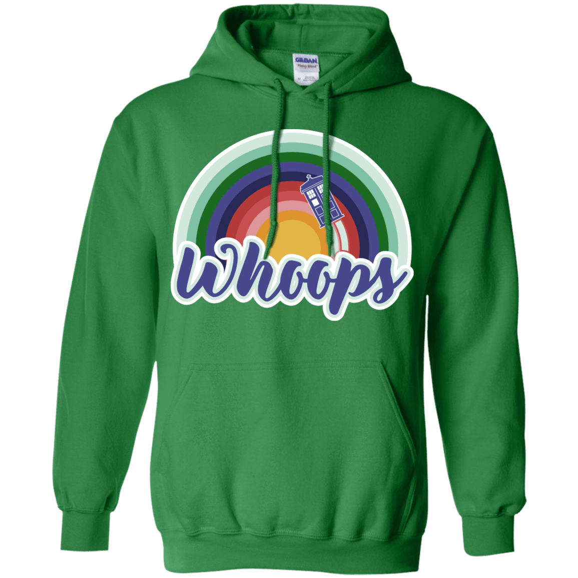 Sweatshirts Irish Green / S 13th Doctor Retro Whoops Pullover Hoodie