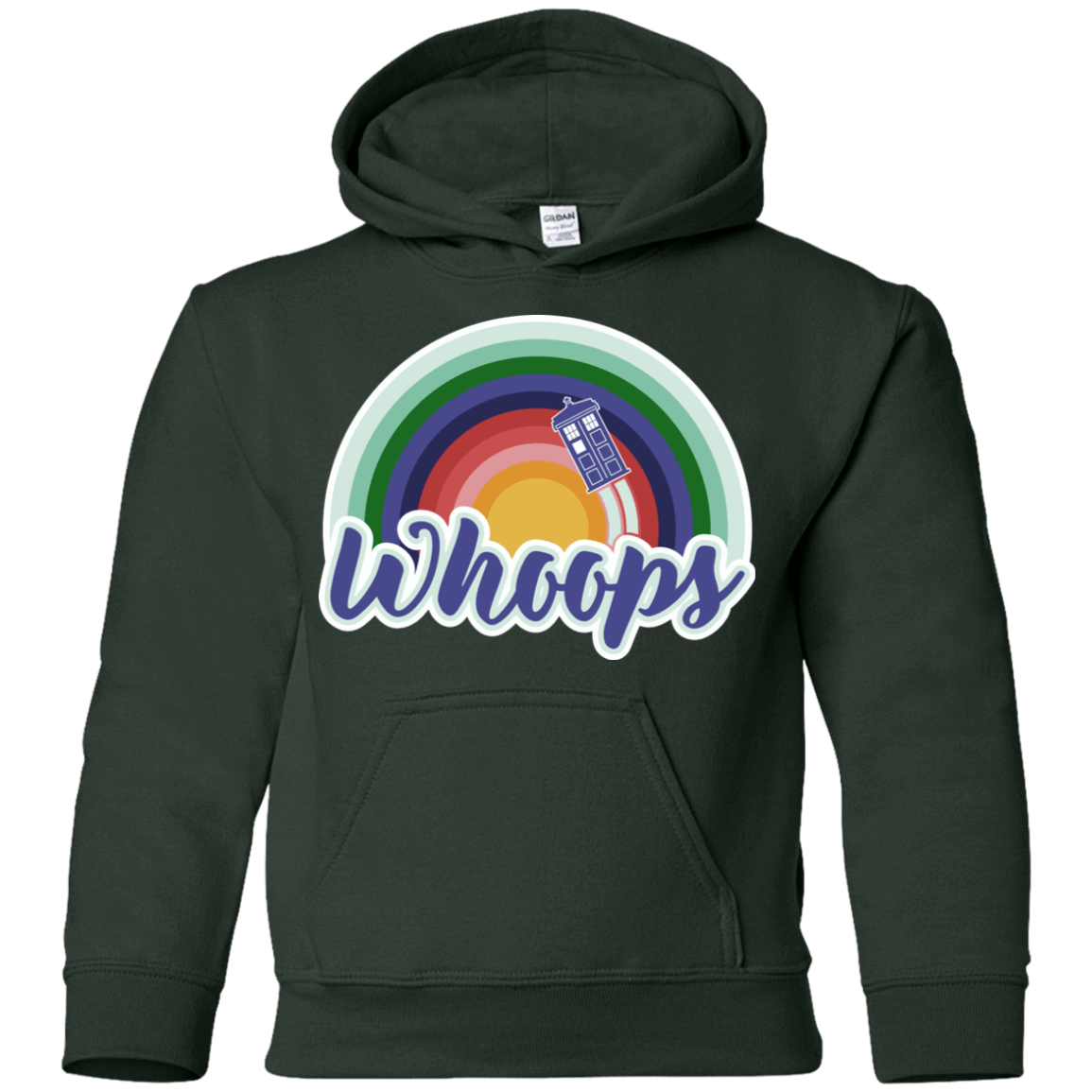 Sweatshirts Forest Green / YS 13th Doctor Retro Whoops Youth Hoodie