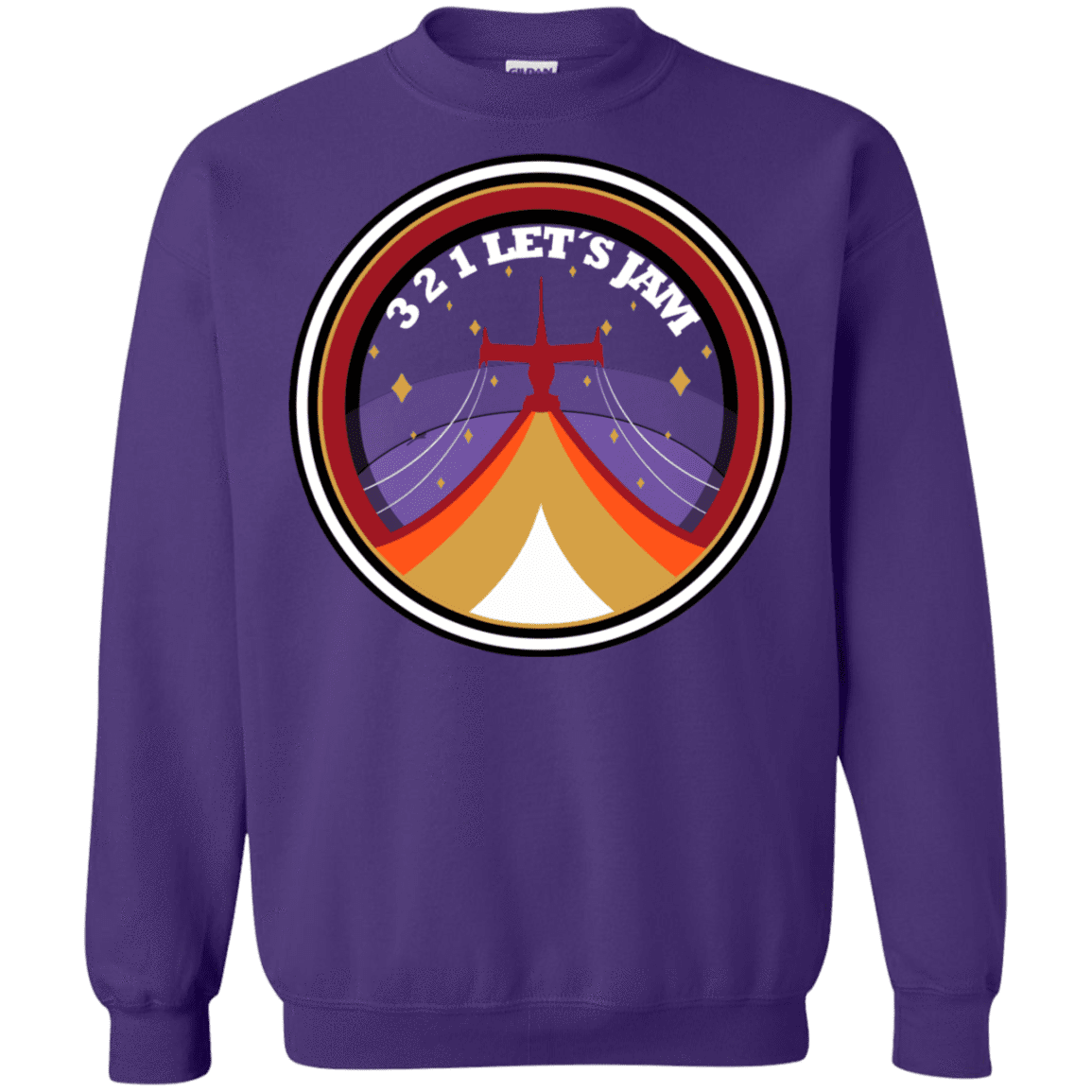 Sweatshirts Purple / S 3 2 1 Lets Jam Crewneck Sweatshirt