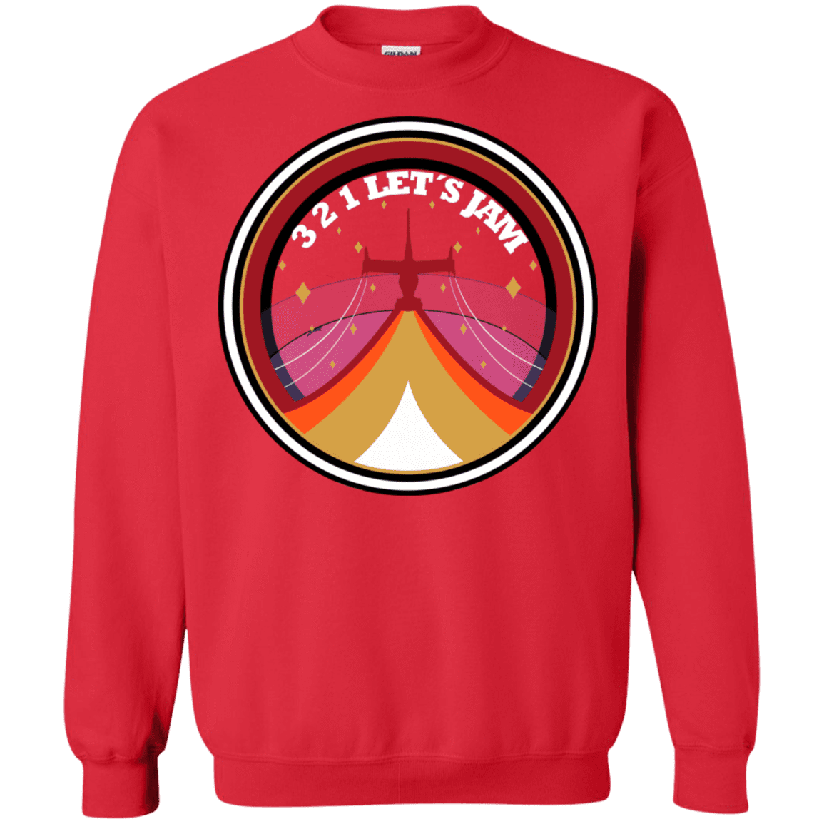 Sweatshirts Red / S 3 2 1 Lets Jam Crewneck Sweatshirt