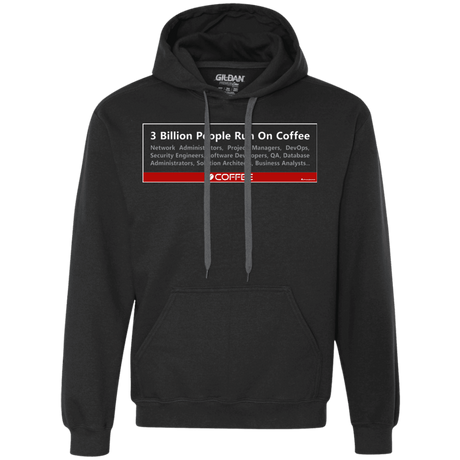 Sweatshirts Black / Small 3 Billion People Run On Java Premium Fleece Hoodie