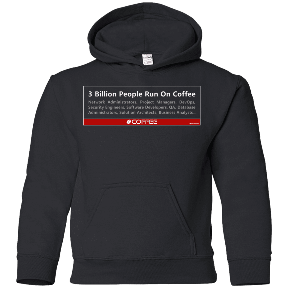 Sweatshirts Black / YS 3 Billion People Run On Java Youth Hoodie