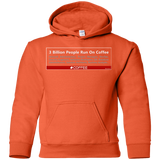 Sweatshirts Orange / YS 3 Billion People Run On Java Youth Hoodie