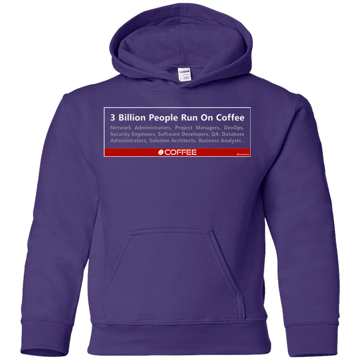 Sweatshirts Purple / YS 3 Billion People Run On Java Youth Hoodie