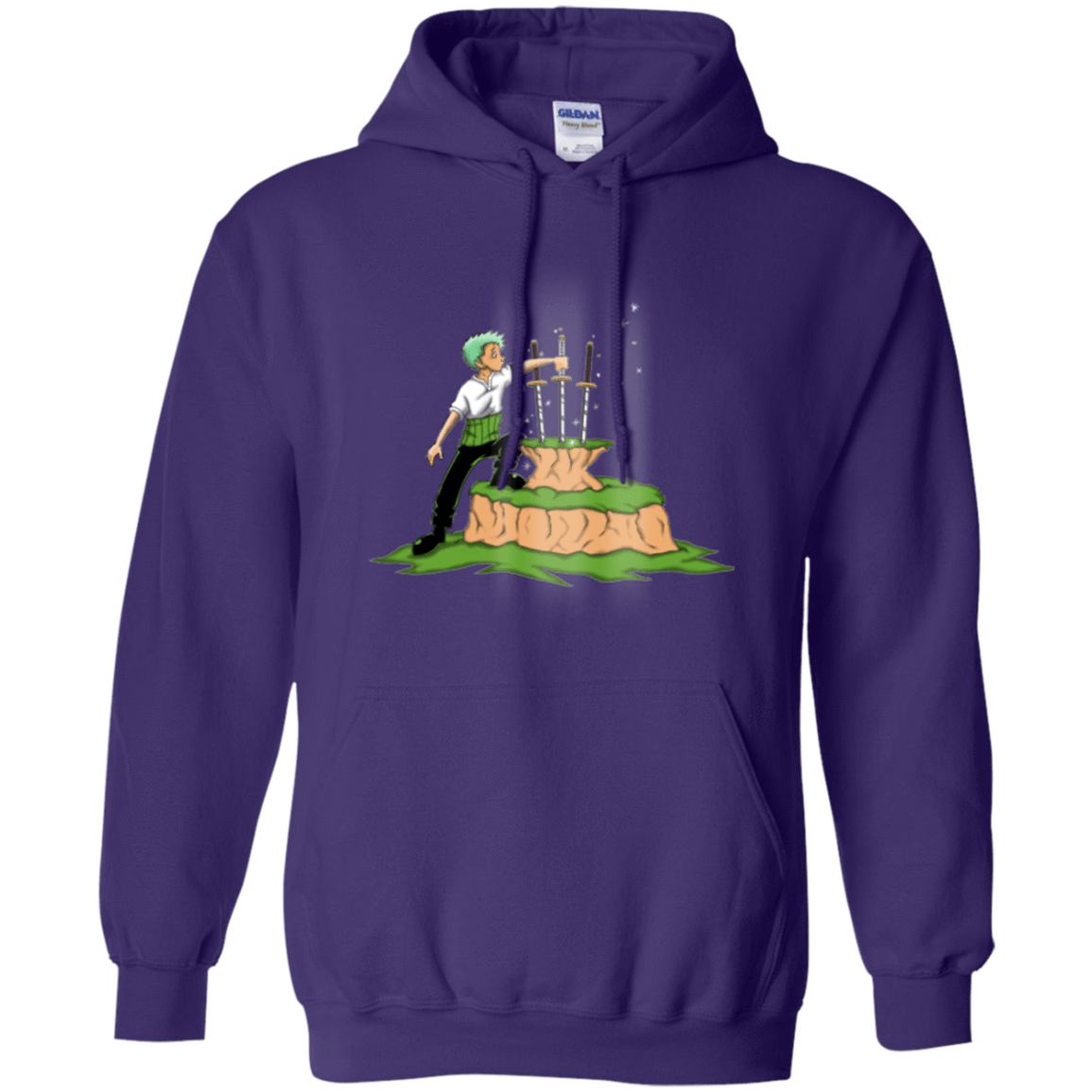 Sweatshirts Purple / Small 3 Swords in the Stone Pullover Hoodie