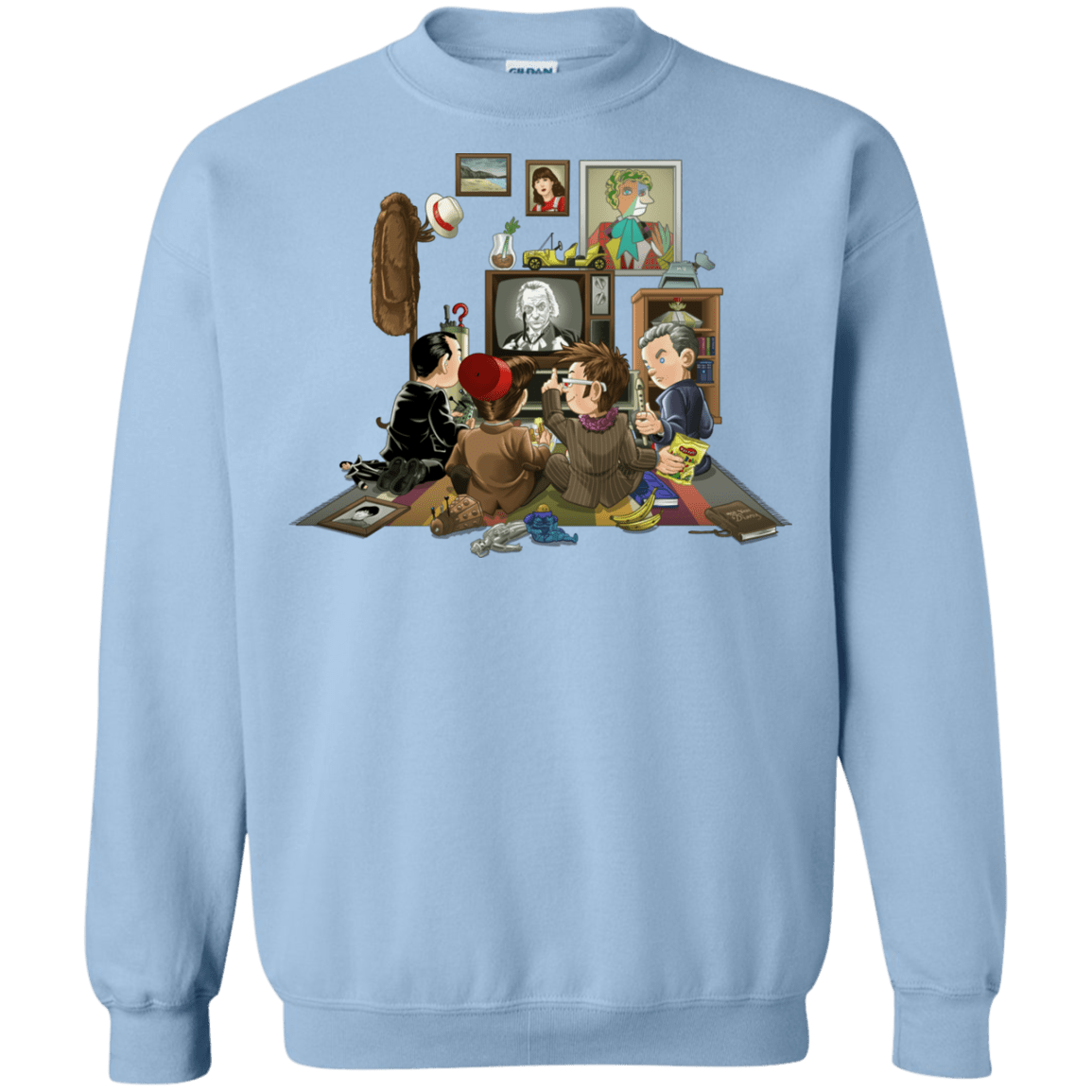 Sweatshirts Light Blue / Small 50 Years Of The Doctor Crewneck Sweatshirt