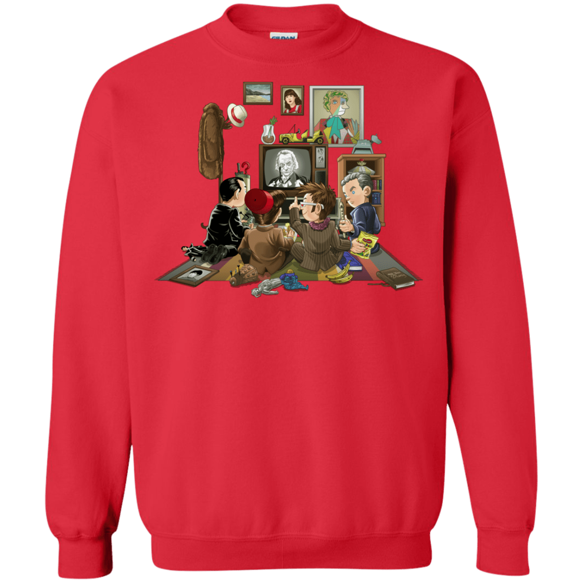 Sweatshirts Red / Small 50 Years Of The Doctor Crewneck Sweatshirt