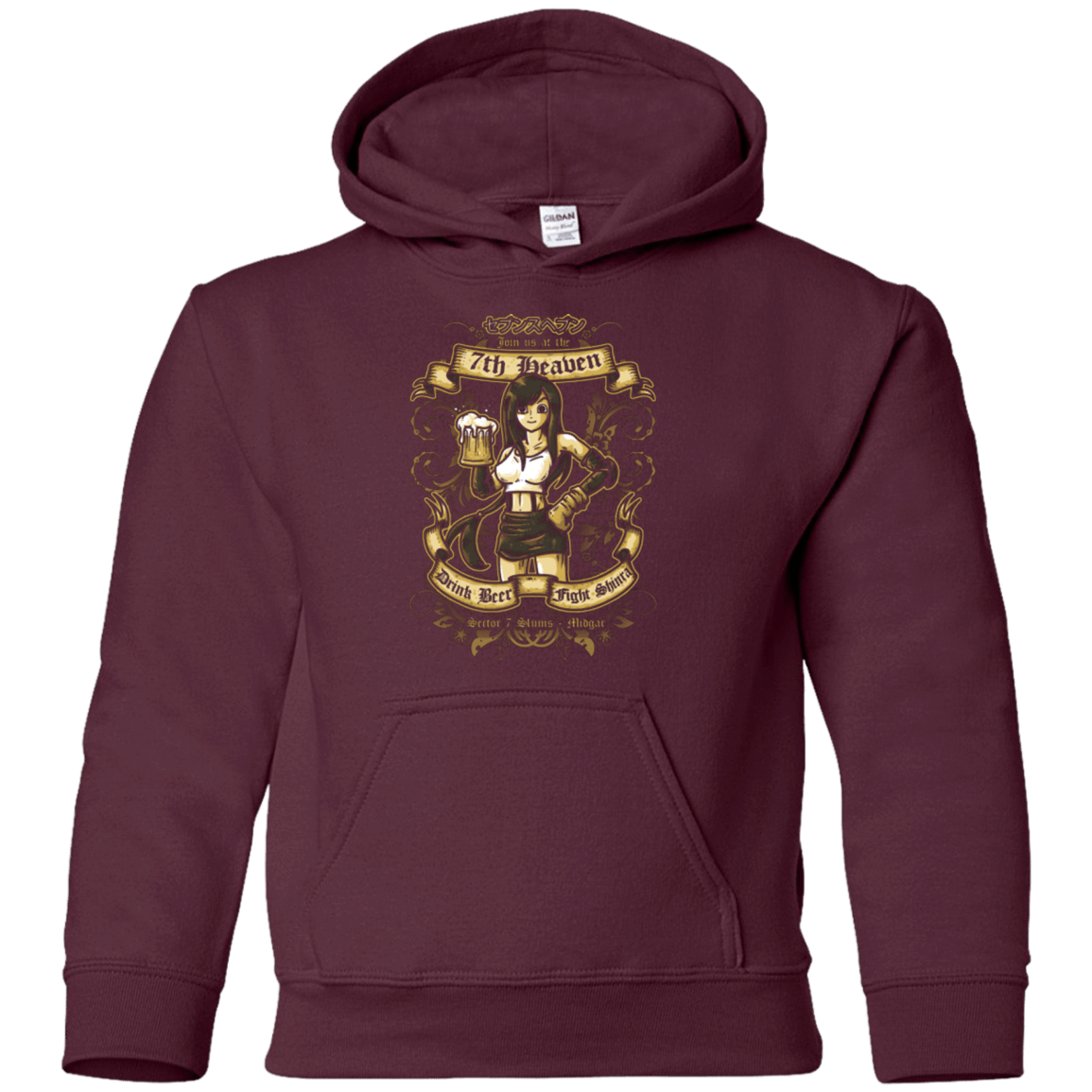 Sweatshirts Maroon / YS 7TH HEAVEN Youth Hoodie