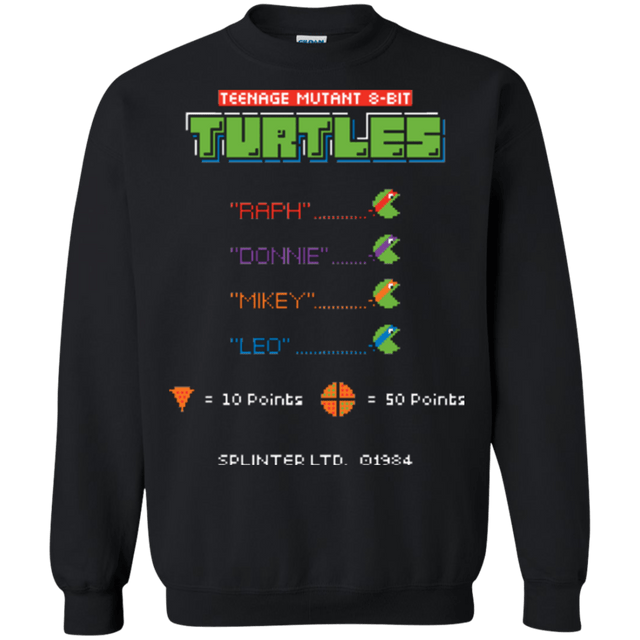 Sweatshirts Black / Small 8 Bit Turtles Crewneck Sweatshirt