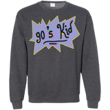 Sweatshirts Dark Heather / Small 90's Kid Crewneck Sweatshirt