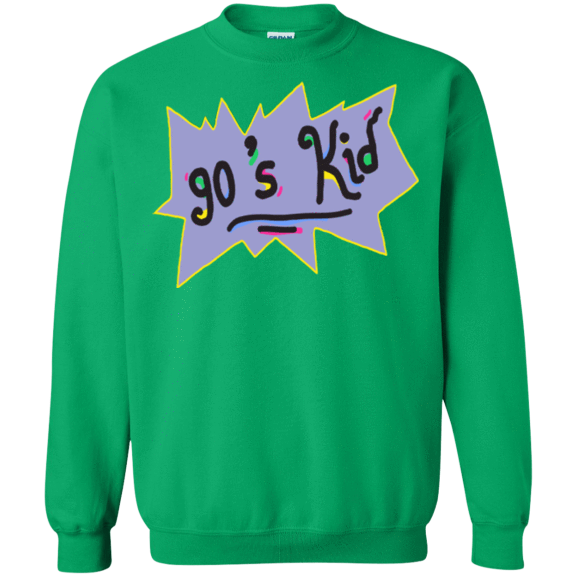 Sweatshirts Irish Green / Small 90's Kid Crewneck Sweatshirt