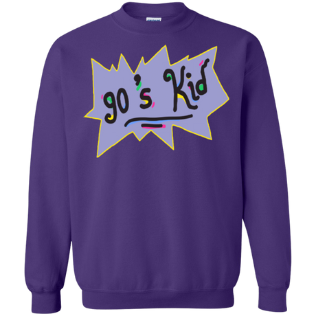 Sweatshirts Purple / Small 90's Kid Crewneck Sweatshirt