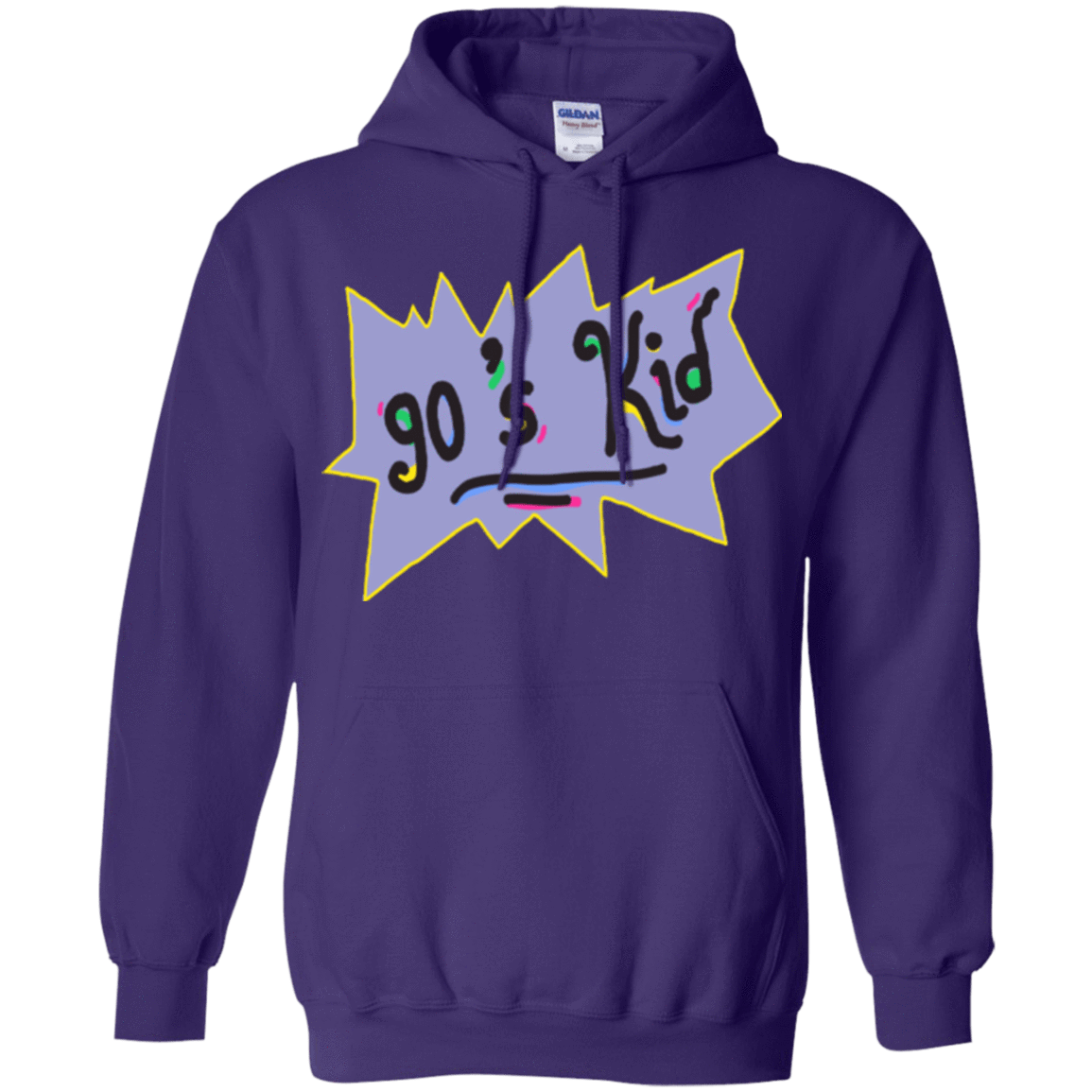 Sweatshirts Purple / Small 90's Kid Pullover Hoodie