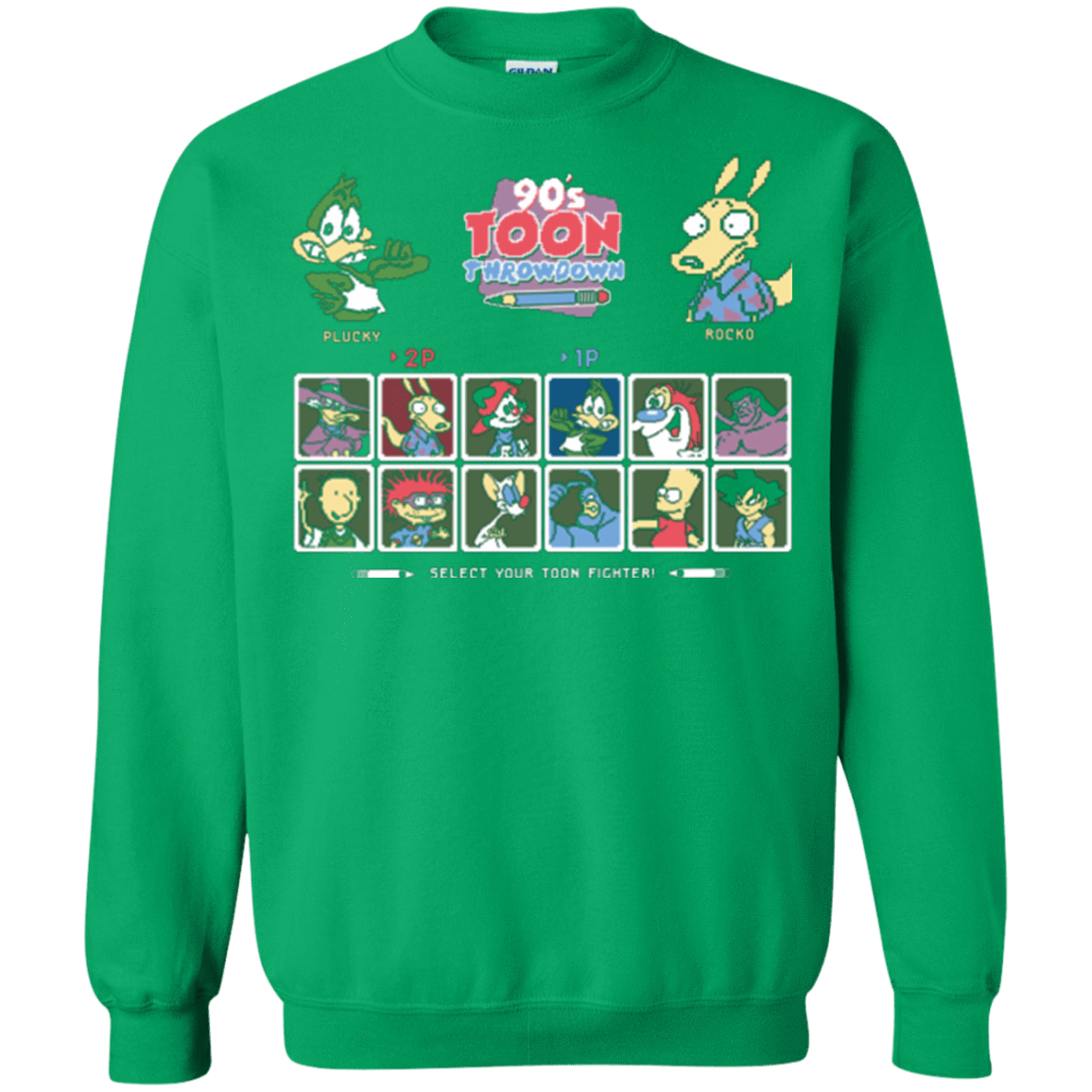 Sweatshirts Irish Green / Small 90s Toon Throwdown Crewneck Sweatshirt