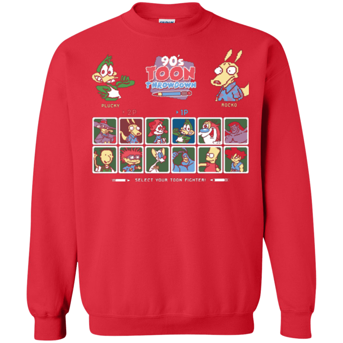 90s Toon Throwdown Crewneck Sweatshirt Pop Up Tee