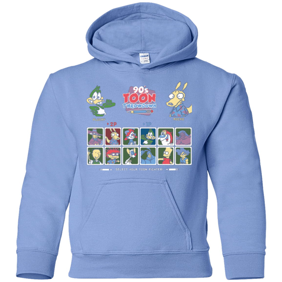 Sweatshirts Carolina Blue / YS 90s Toon Throwdown Youth Hoodie