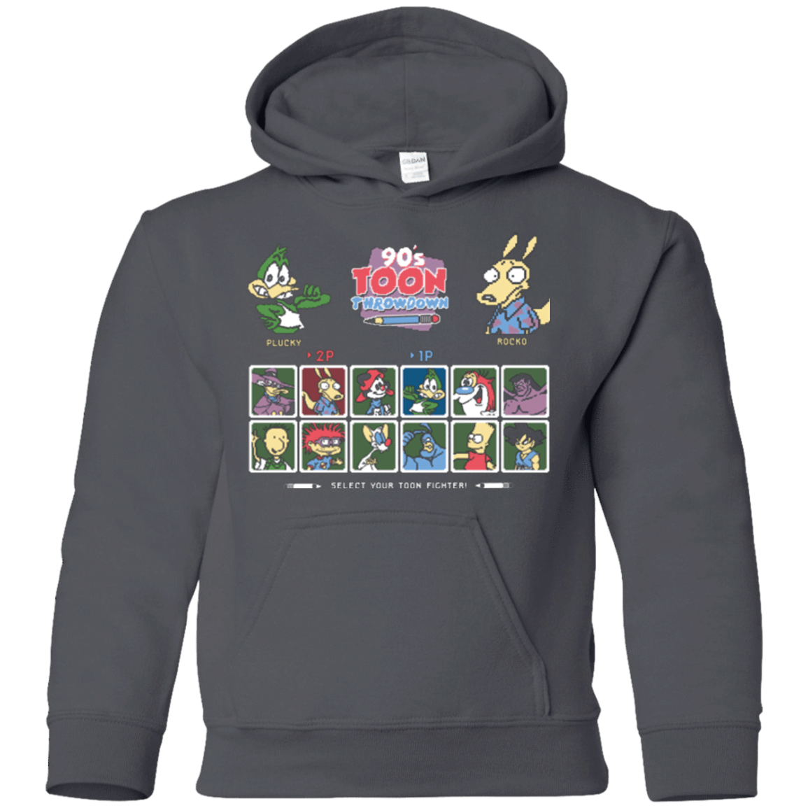 Sweatshirts Charcoal / YS 90s Toon Throwdown Youth Hoodie