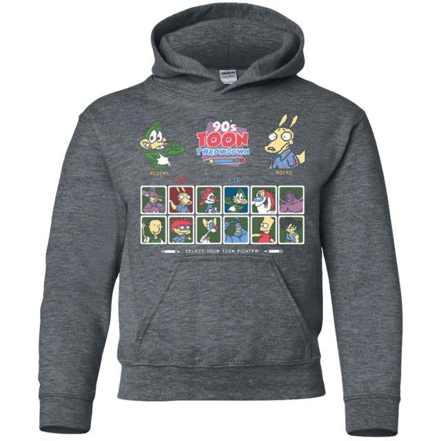 Sweatshirts Dark Heather / YS 90s Toon Throwdown Youth Hoodie