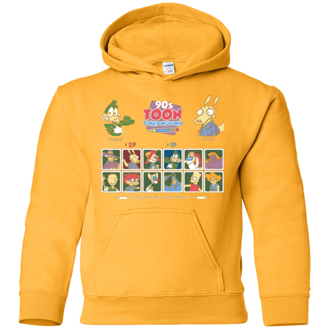 Sweatshirts Gold / YS 90s Toon Throwdown Youth Hoodie