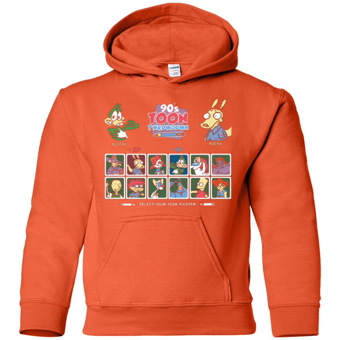 Sweatshirts Orange / YS 90s Toon Throwdown Youth Hoodie