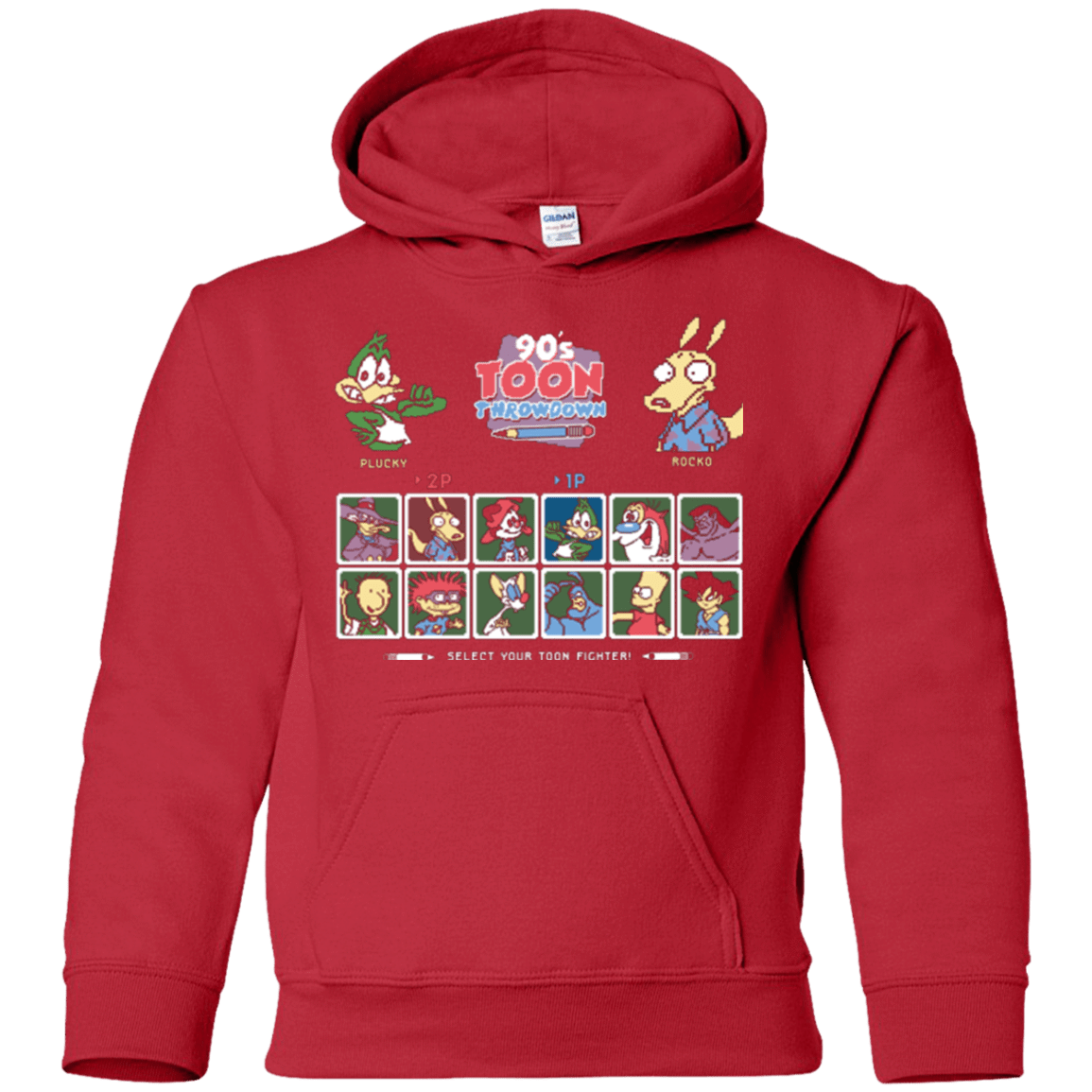 Sweatshirts Red / YS 90s Toon Throwdown Youth Hoodie