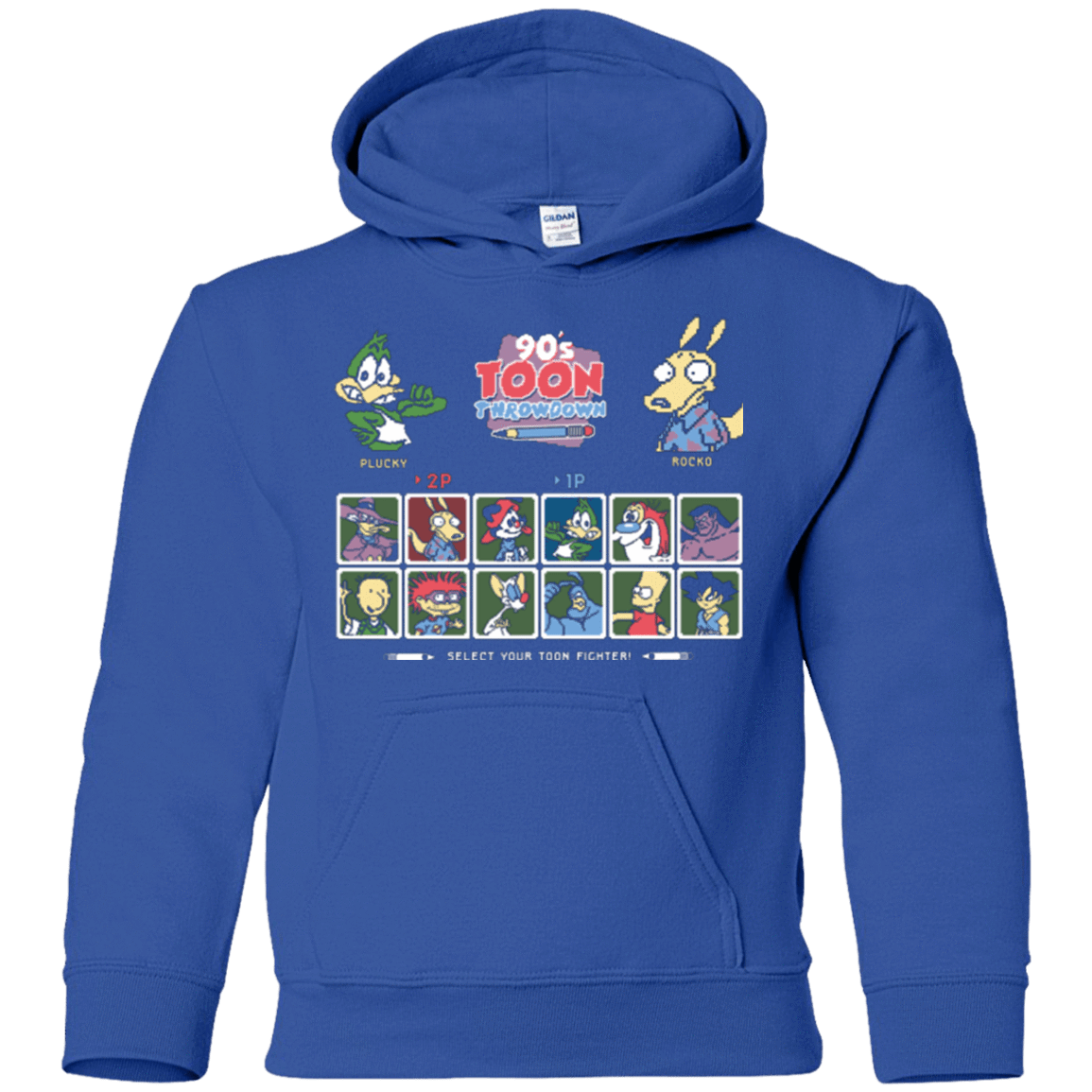 Sweatshirts Royal / YS 90s Toon Throwdown Youth Hoodie