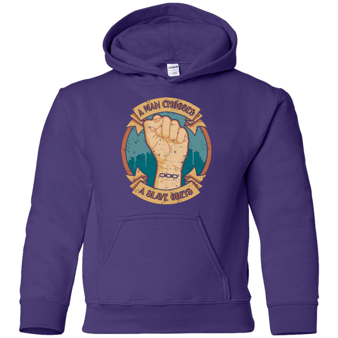 Sweatshirts Purple / YS A Man Chooses A Slave Obeys Youth Hoodie